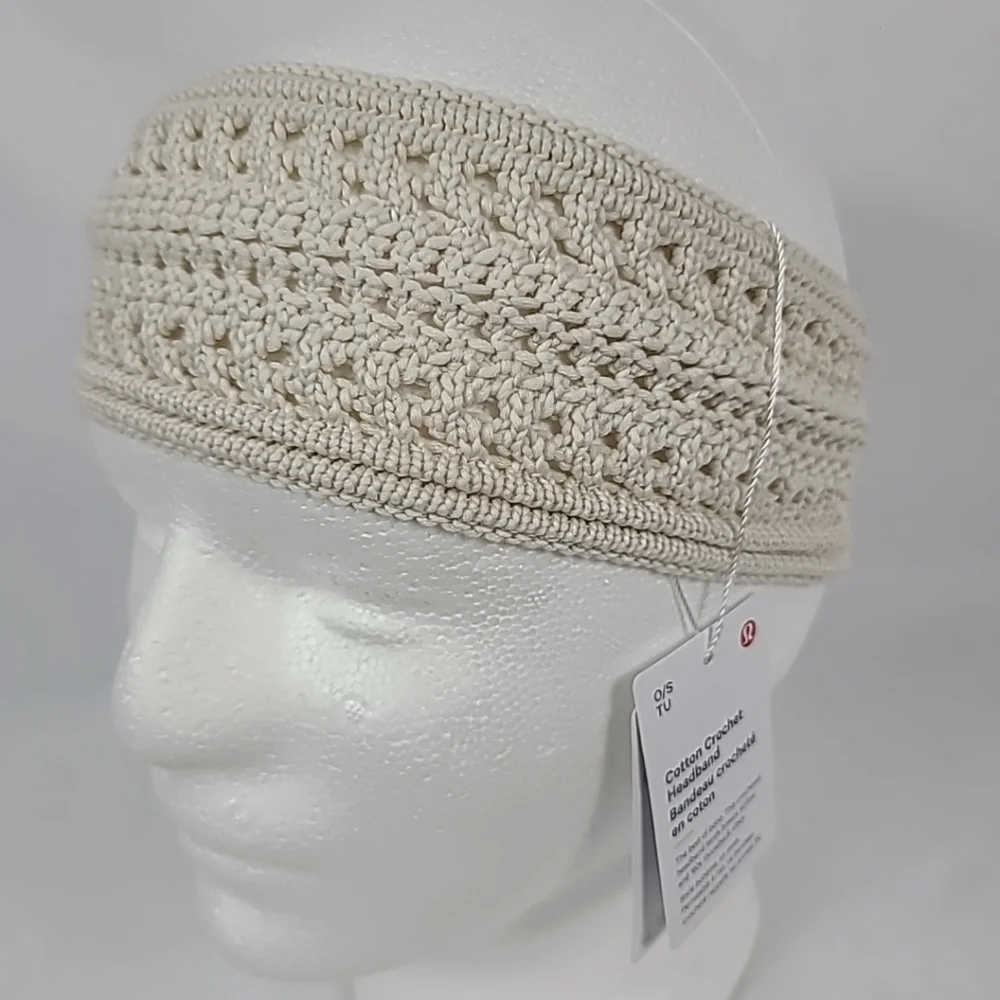 lululemon athletica Crochet Knit Headband in Cream